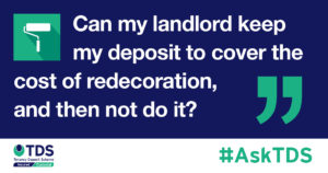 can a landlord claim for redecoration without doing the work
