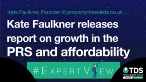Image saying Kate Faulkner discusses growth in the PRS and affordability